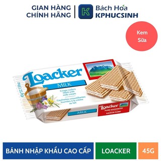 Bánh xốp classic sữa hiệu Loacker Loacker classic milk 45g KPHUCSINH - Hàng Chính Hãng