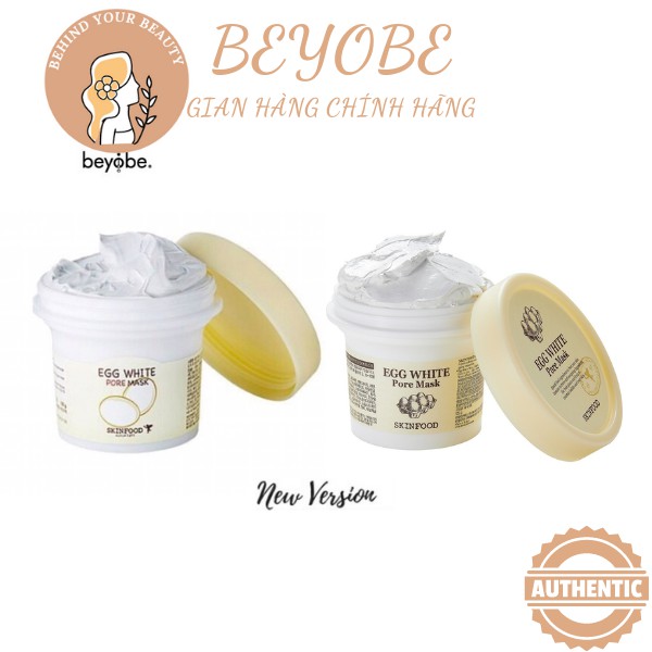 Mặt nạ dưỡng trắng ngăn ngừa mụn cám đầu đen SKINFOOD Egg White Pore Mask 125g