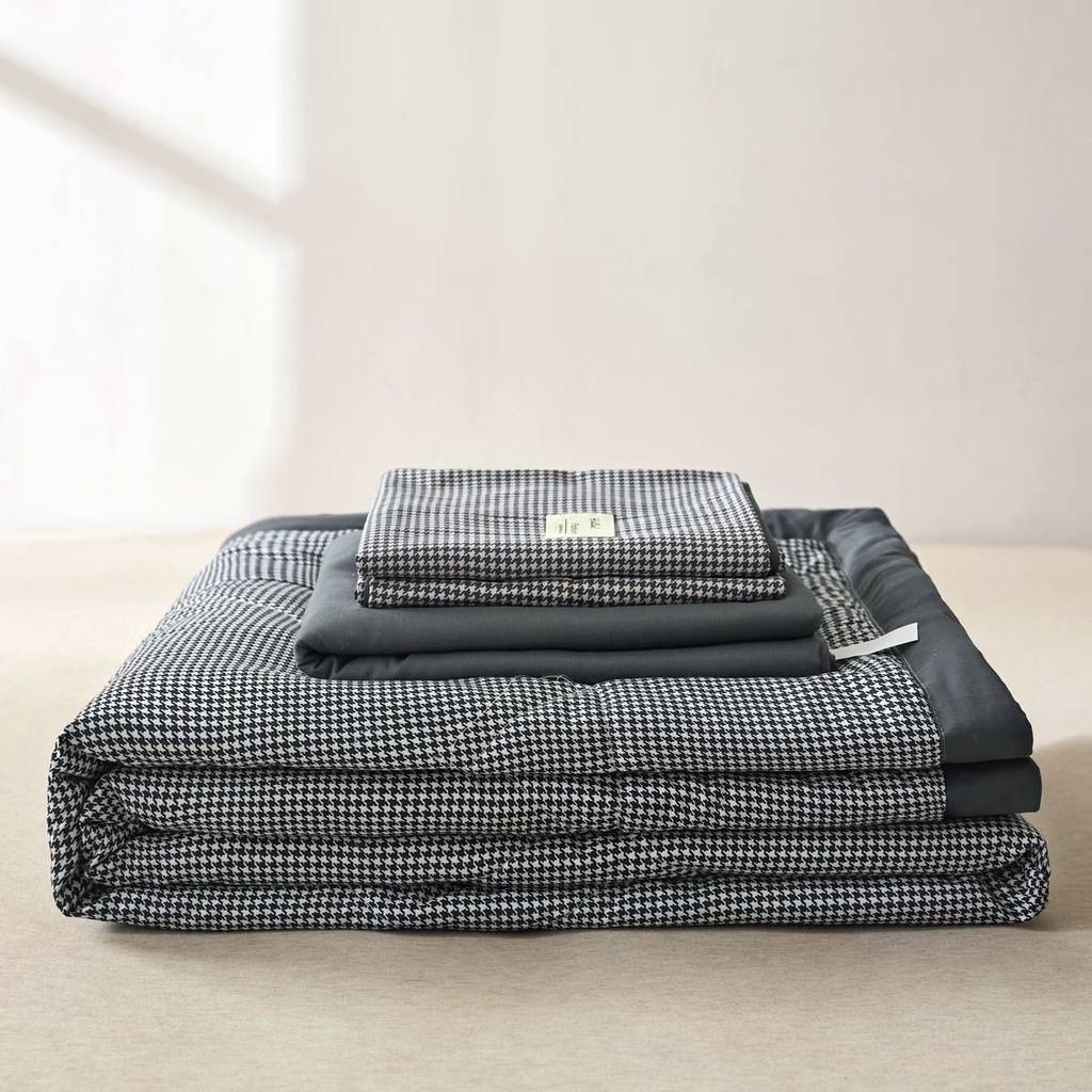 Bộ Chăn Ga Gối 4 Món Cotton Tici Chăn Trần Bông - Chăn Hè