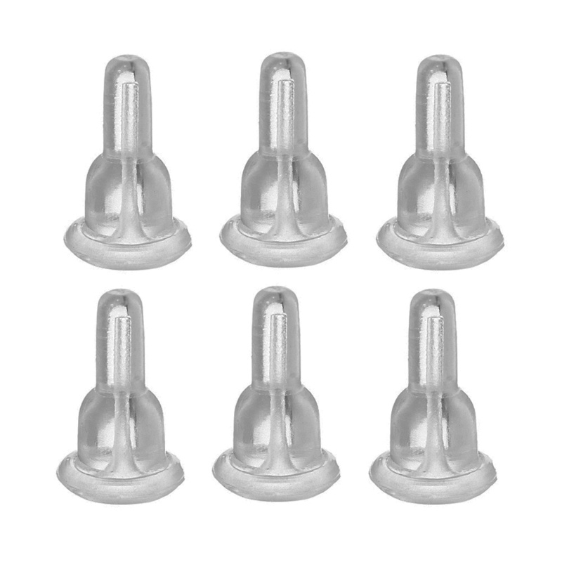 Set 50 Miếng Đệm Cao Su Silicon Mềm Trong Suốt Chống Trượt An Toàn Cho Bông Tai / Trang Sức