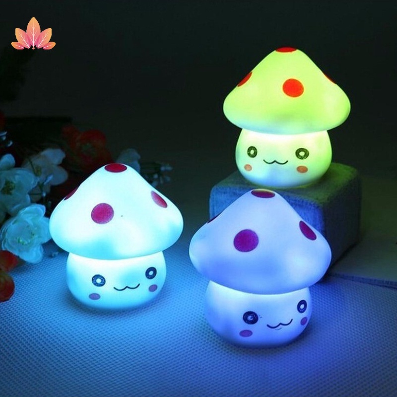 1 Đèn led Hình Cây Nấm Dễ Thương Trang Trí Phòng Ngủ Cho Bé JP5
