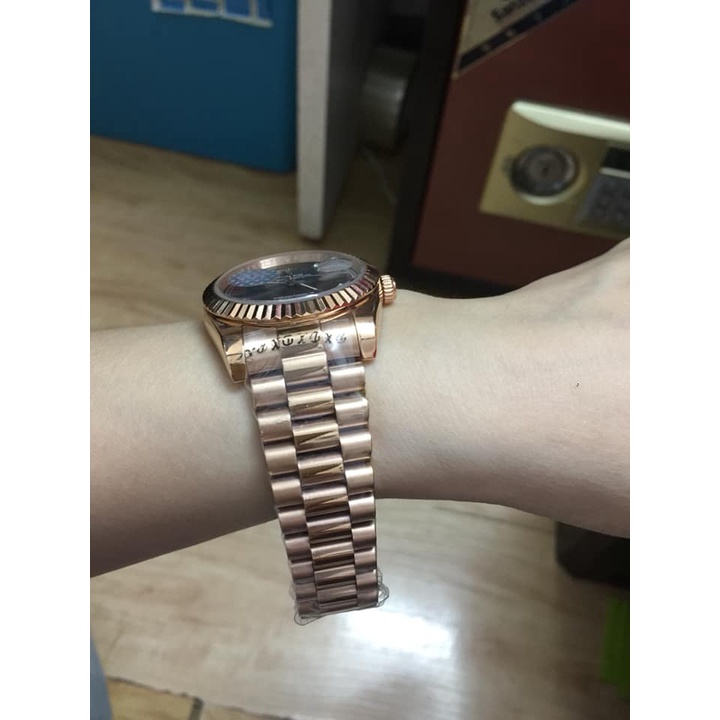 Đồng hồ Nam Rolex máy nhật day date dòng cơ Automatic size 38mm vàng hồng