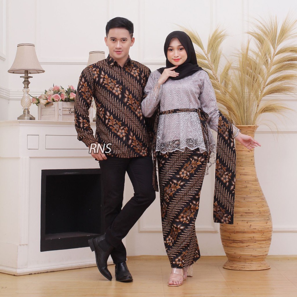 Có JUMBO Mới Nhất!! Kebaya Batik Áo Sơ Mi Prima Kebaya Thổ Cẩm Chân Váy Cao Su Tille Lưng Cao Cao Su L XL XXL