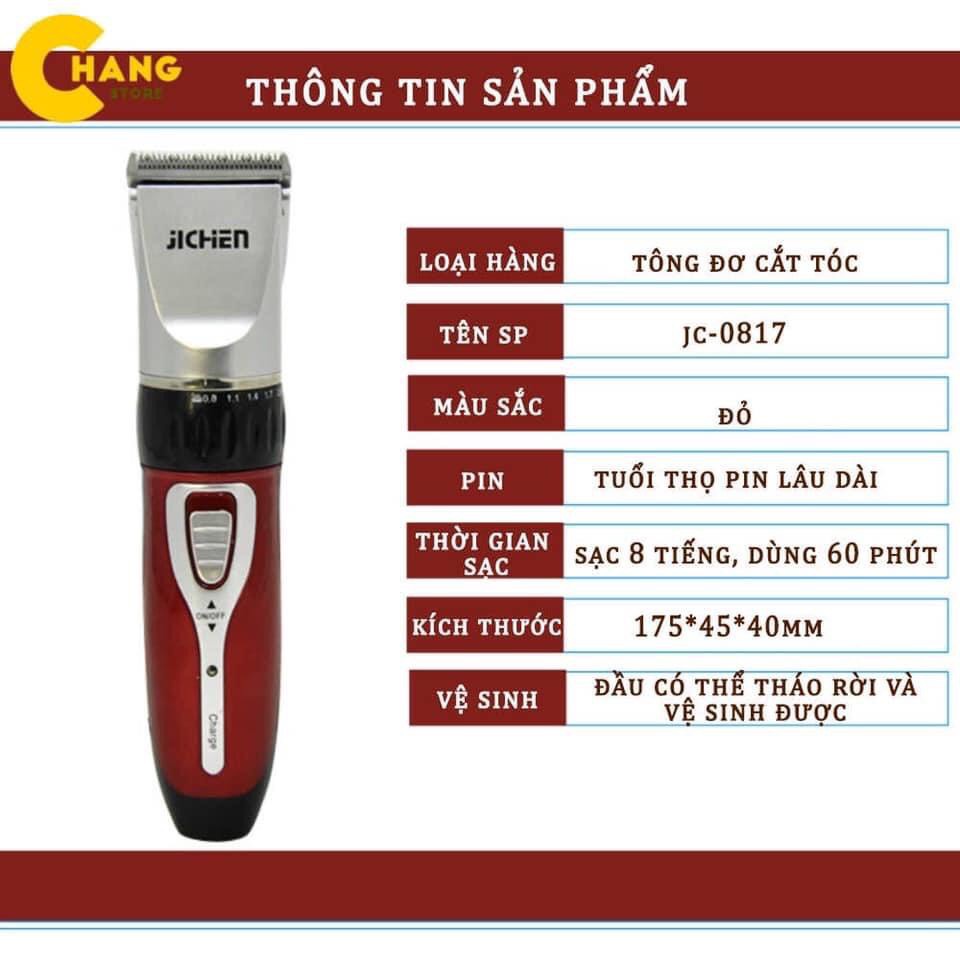 Tông đơ cắt tóc JC-0817 người lớn và trẻ em chuyên nghiệp có sạc pin