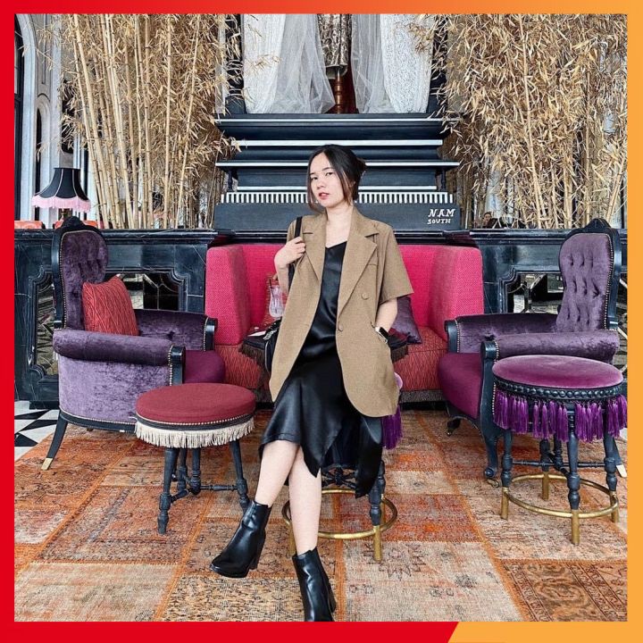 Áo BLAZER TAY NGẮN túi nắp, áo vest khoác ngoài trơn, áo vest 1 lớp style Hàn Quốc, QUYNHANHPUKA | BigBuy360 - bigbuy360.vn