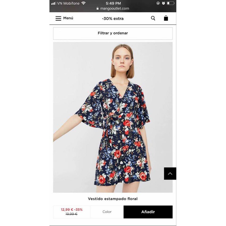 Váy hoa Mango (Authentic)