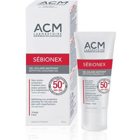 Gel chống nắng, dưỡng da cho da mụn  ACM Sebionex Mattifying Sunscreen Gel SPF 50+ 40ml