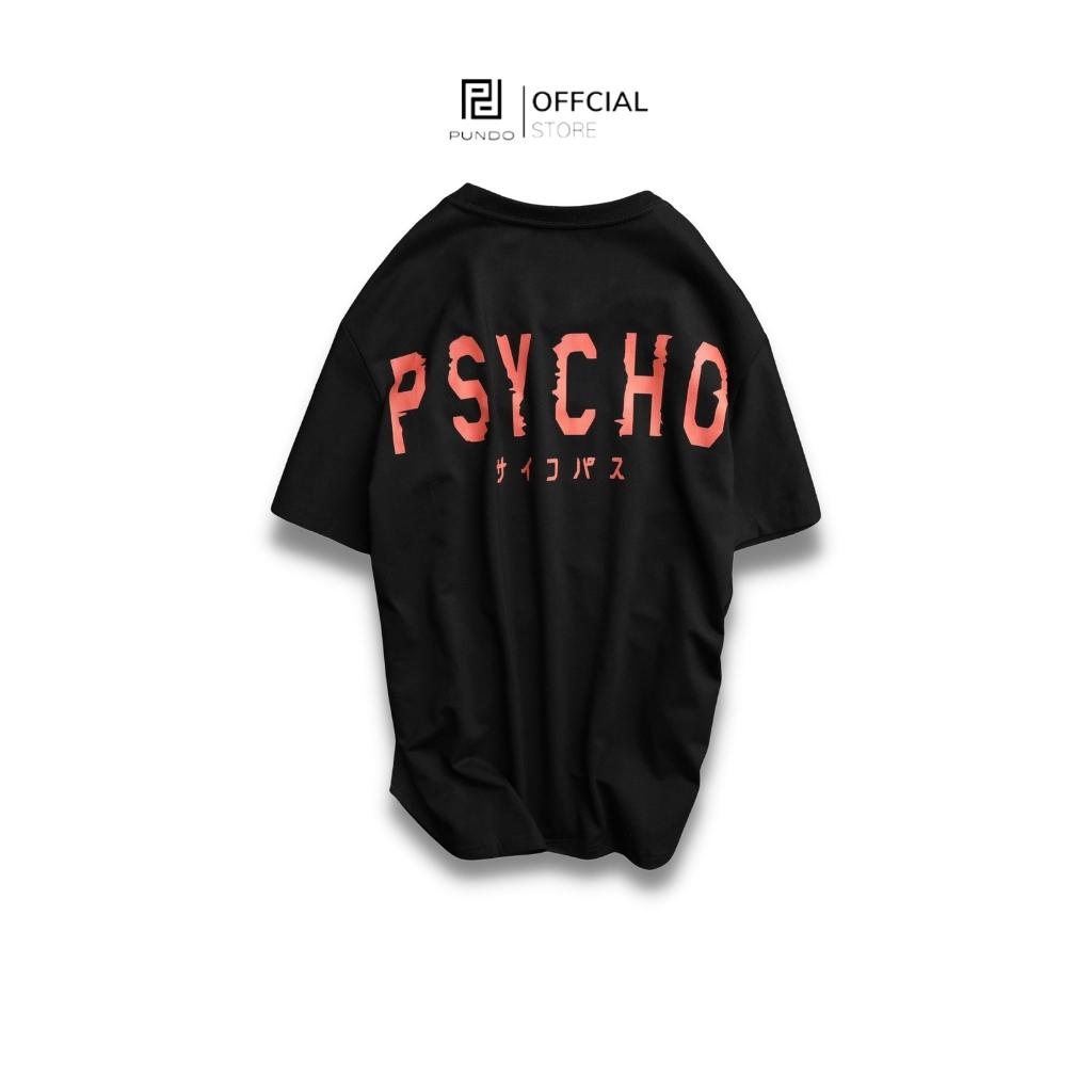 Áo thun nam unisex PSYCHO tay lỡ form rộng, chất vải cotton thấm hút tốt, mịn PUNDO ATPD062