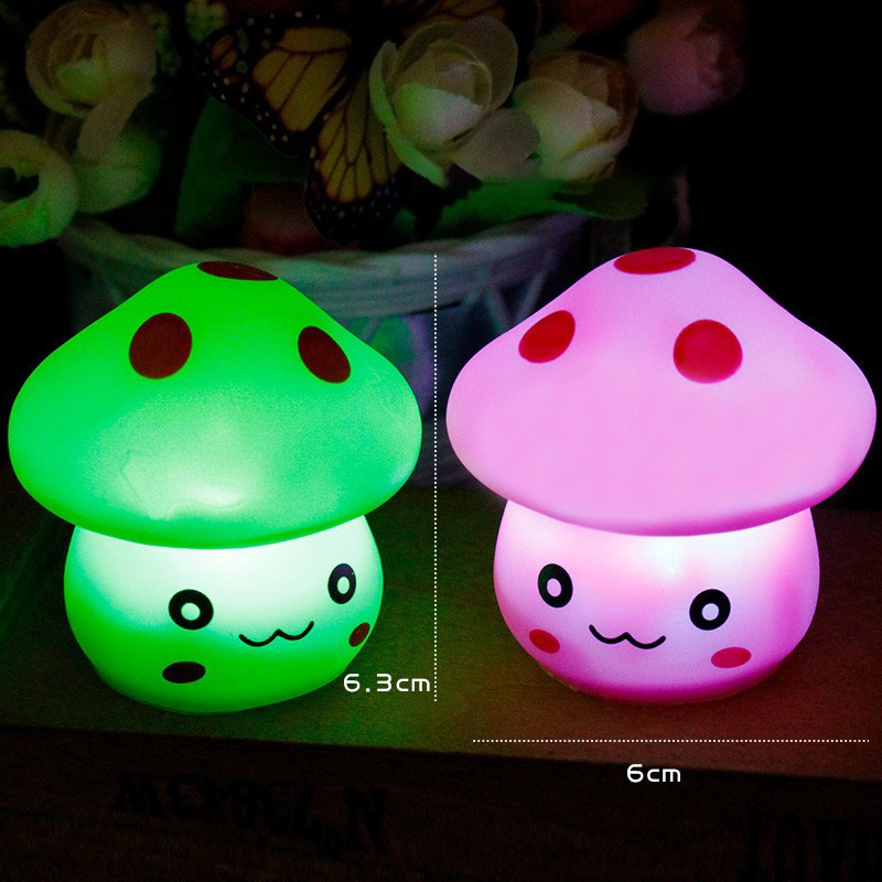 1 Đèn led Hình Cây Nấm Dễ Thương Trang Trí Phòng Ngủ Cho Bé JP5