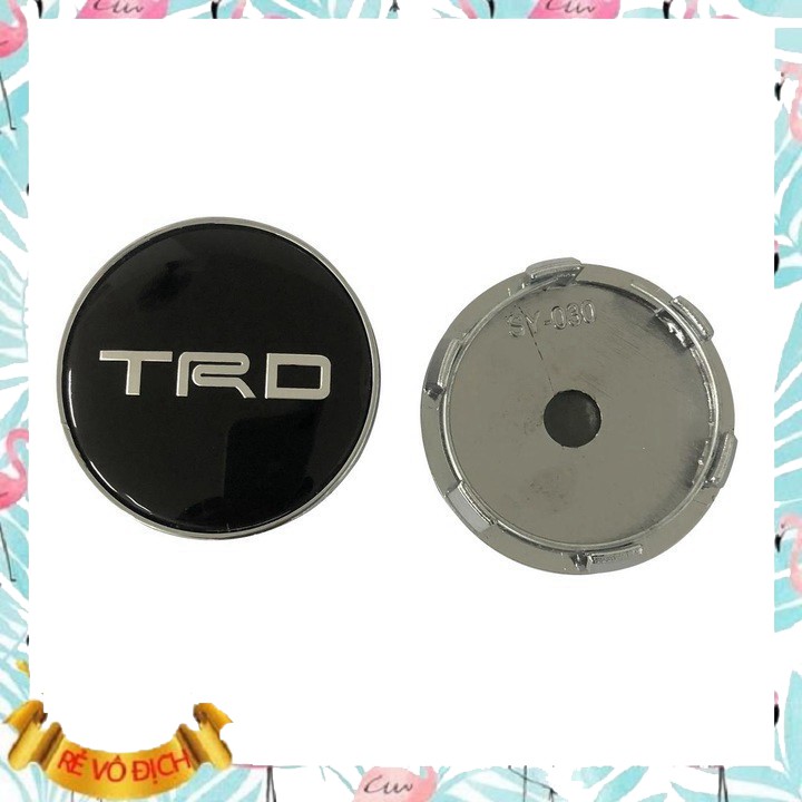 Logo chụp mâm, ốp lazang bánh xe ô tô Toyota Fortuner TRD đường kính 60mm [M]