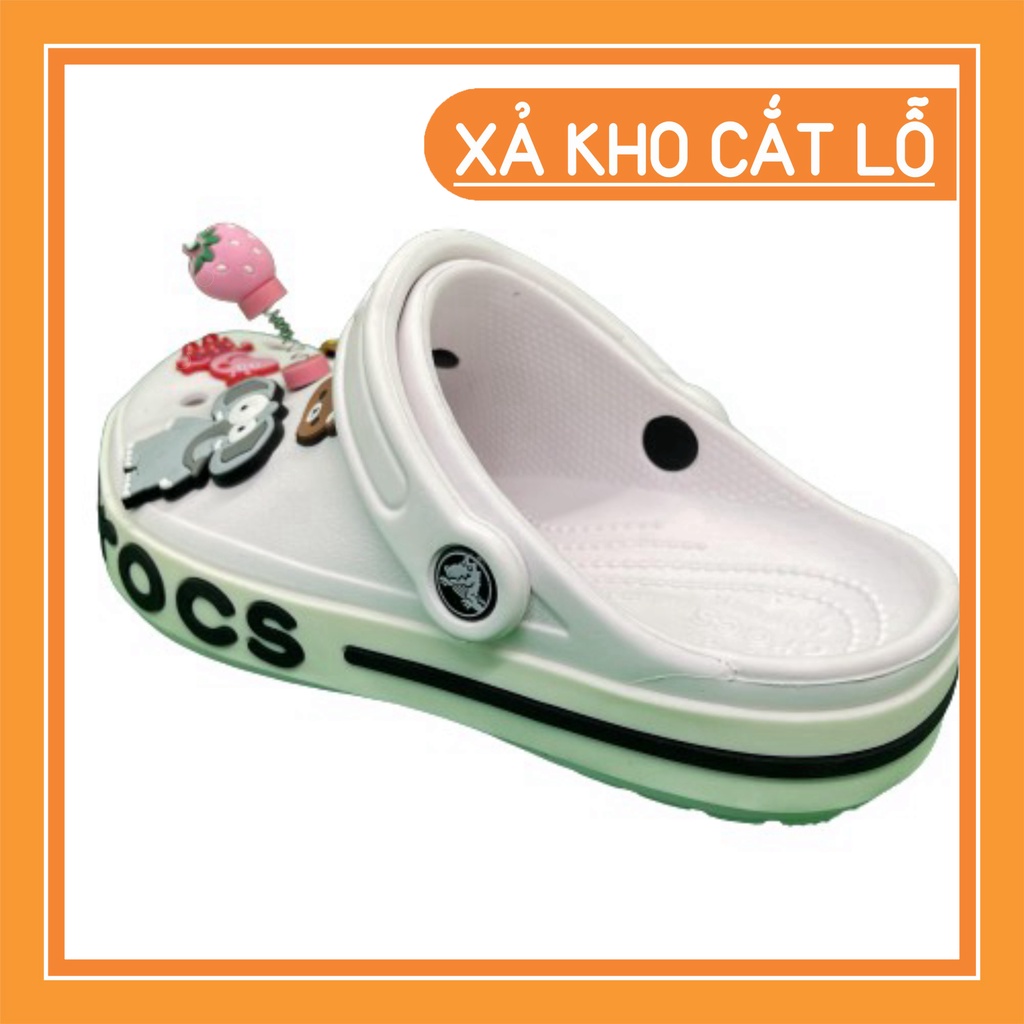 Freeship & Hoàn xu Dép cross đế bánh mỳ sục bít đầu cho nữ và nam đủ size 36, 37, 38, 39, 40, 41, 42, 43, 44, full white
