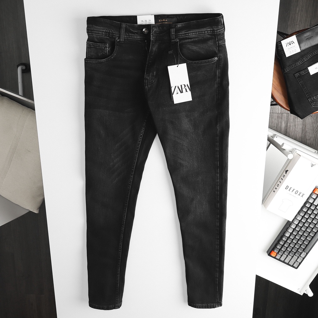 Quần Jean nam ZR xám đen(Form Slimfit,chất vải co dãn,ống quần 15-18cm,hàng VNXK) 2108
