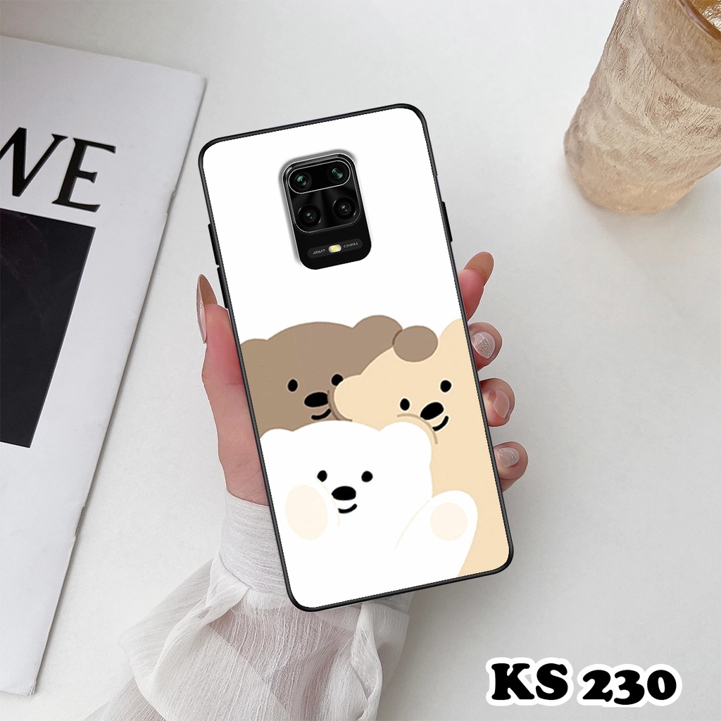 Ốp lưng Xiaomi Redmi Note 9 - Xiaomi Redmi Note 9s - Xiaomi Redmi Note 9 Pro - Ốp in hình gấu &amp; thỏ - lưng nhám viền TPU