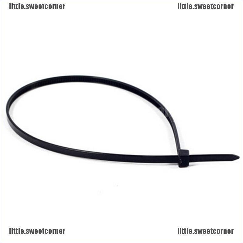 100 Dây rút bằng nhựa nylon màu đen dùng buộc cáp tiện dụng