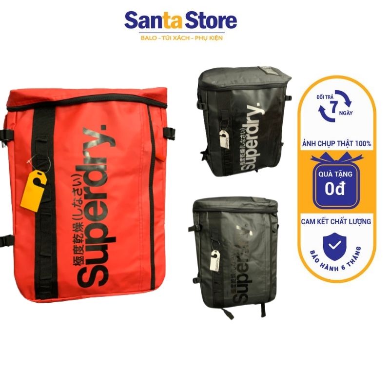 Balo chống nước Superdry Fuse Box Backpack, Ba lô đi học, đi làm, có ngăn riêng đựng laptop