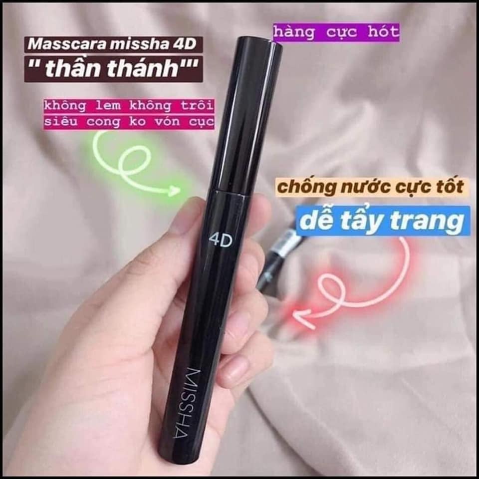 Chuốt mi 4d thần thánh Missa, đầu chuốt nhỏ chuốt được cả mi dưới. giá tốt nhất hàng chuẩn