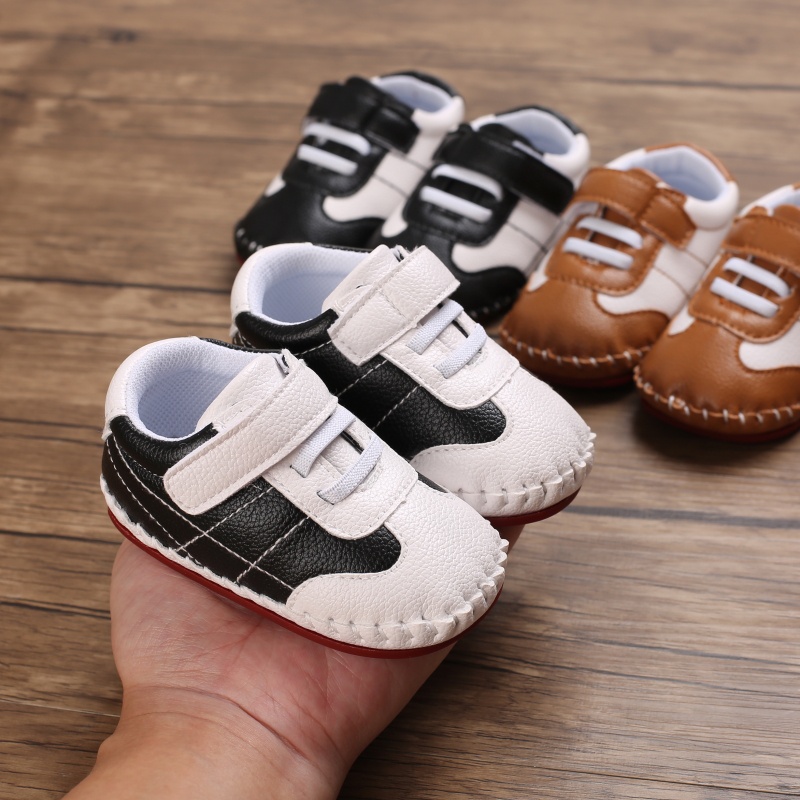 Giày Sneaker Đế Cao Su Chống Trượt Màu Sắc Phù Hợp Với Bé Trai Bé Gái Tập Đi