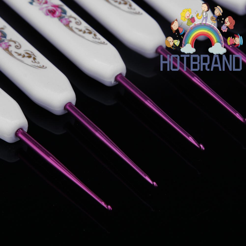 Set 8 kim đan móc len có tay cầm bằng nhôm mềm mại