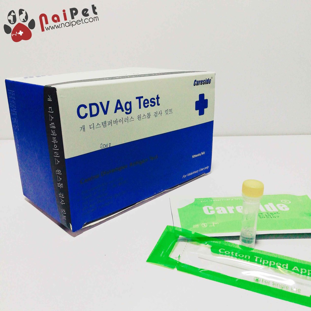 Que Test Xét Nghiệm Bệnh Care CDV Và Parvo CPV Ở Chó Ag Test Kit Careside Của Hàn