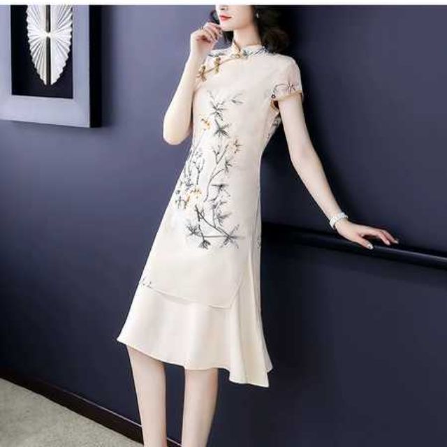 Sườn xám cách tân, váy truyền thống trung hoa, áo dài trung hoa cách tân - Panda Shop