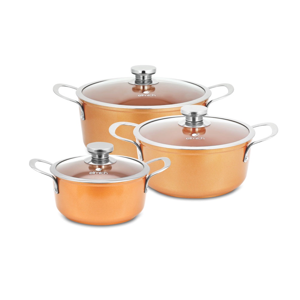 Nồi chống dính phủ sứ cao cấp Full induction Elmich Royal Premium