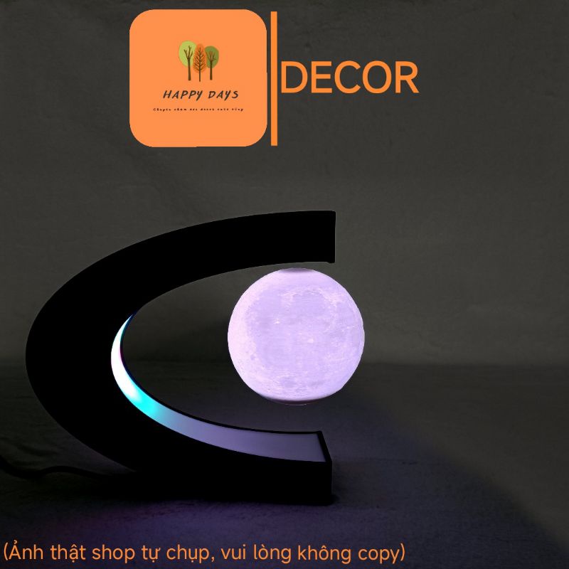 Đèn ngủ mặt trăng 3d bay lơ lửng trang trí phòng ngủ siêu đẹp