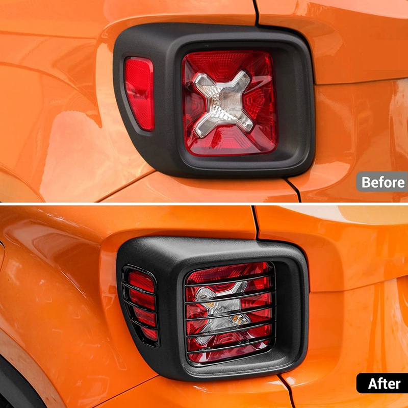 Khung Bảo Vệ Đèn Đuôi Xe Bằng ABS Màu Đen Chuyên Dụng Cho Jeep Renegade 2016 2017 2018 2019 2020 2021