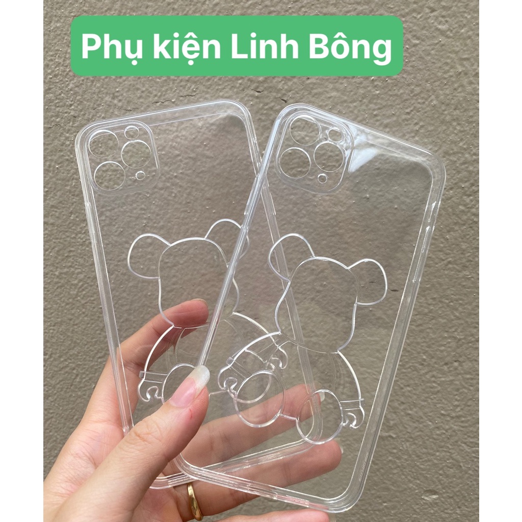 Ốp Gấu Bearbrick trong cực xinh cho ip 6, 6plus, 7, 7plus, x, xr, xsmax, 11, 11promax, 12promax, 13, 13promax