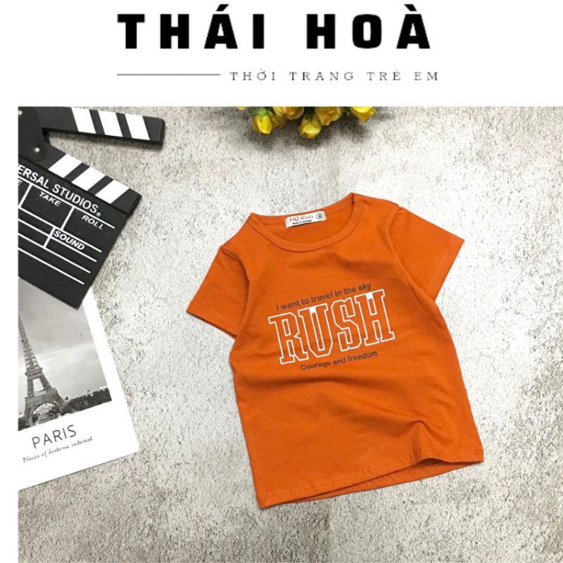 Size đại áo thun bé trai 21_40kg chất liệu cotton thoáng mát