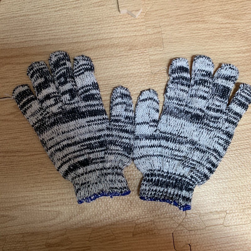 Găng tay lao động (1 đôi) Găng tay bảo hộ sợi len màu muối tiêu 40g