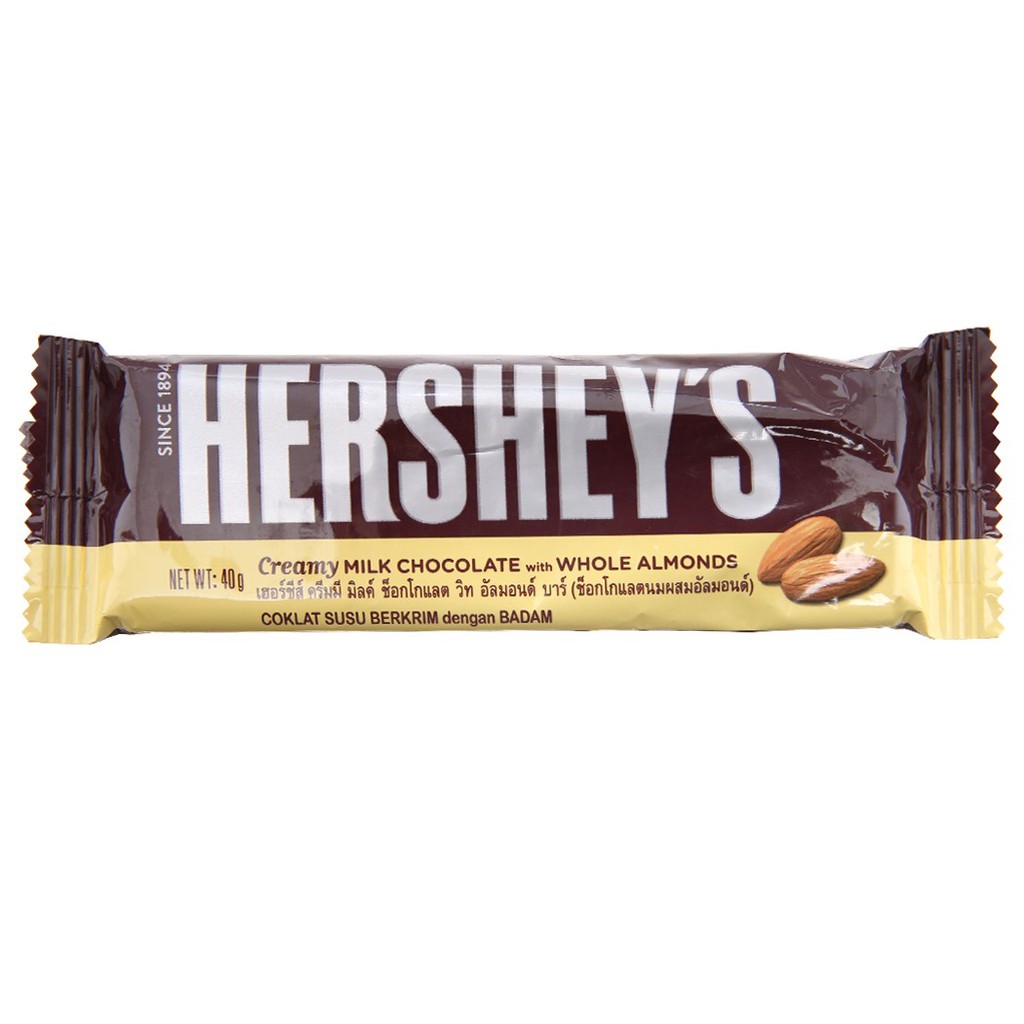 Thanh socola kem sữa hạnh nhân Hershey's 40g