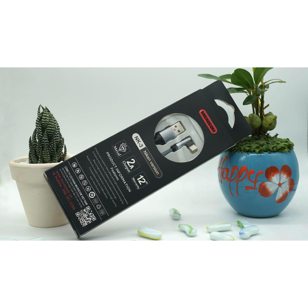 Dây cáp sạc game thủ đầu vuông Microcom-Gaming charge and data cable-NK3