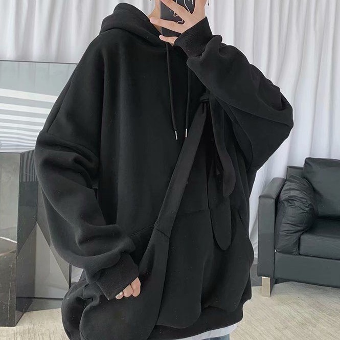 Áo hoodie nam form rộng, Áo hoodie nam form rộng unisex vải nỉ có mũ xù ulzzang hàn quốc năm 2021