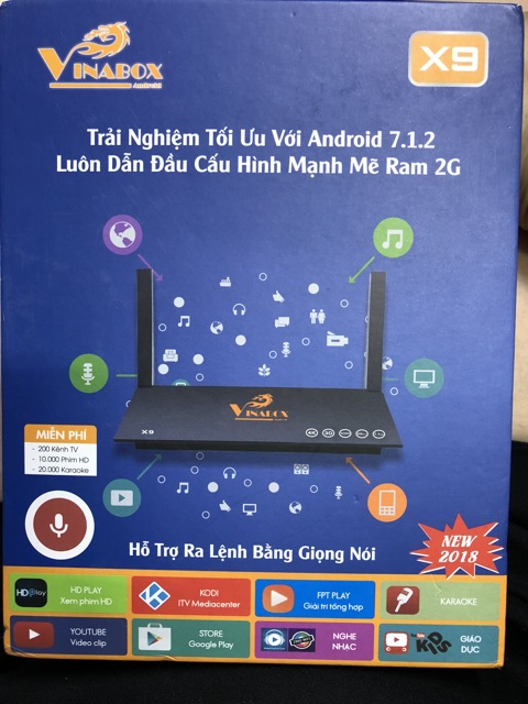 [VM] - Tivi box android Vinabox X9 kèm chuột không dây.