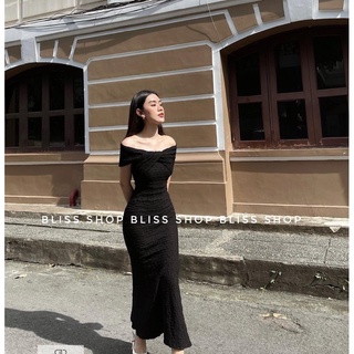 Đầm body nhăn dáng dài