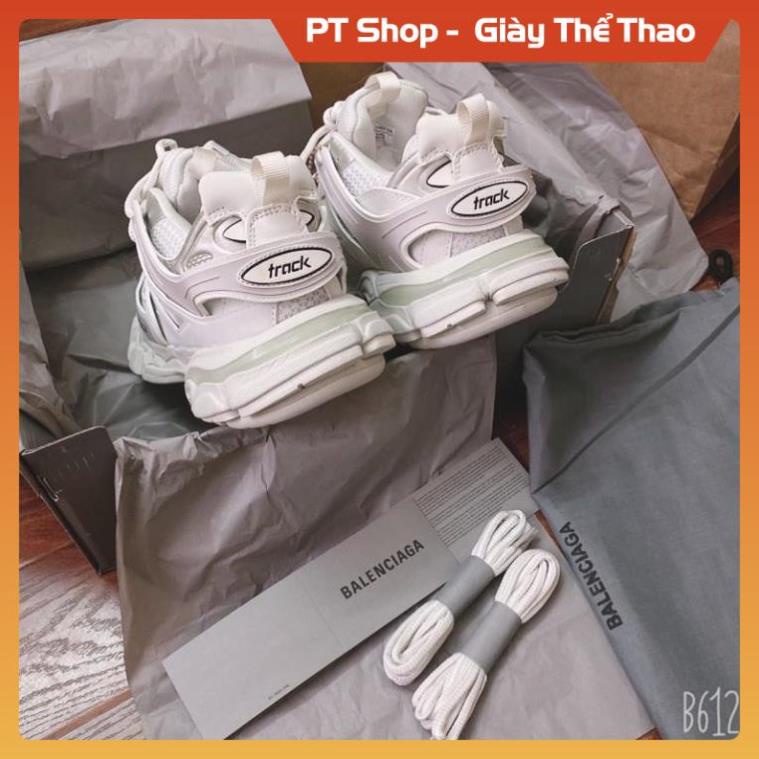 [FreeShip+ Hàng Cao Cấp] Giầy balen track 3 Full trắng ,Giày thể thao nam nữ Full phụ kiện (ảnh thật) Sneaker