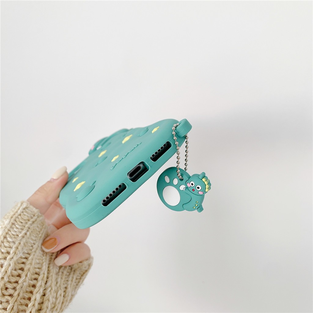 Hoạt Hình Ốp Điện Thoại Silicon Hình Khủng Long Có Dây Đeo Cho Iphone 11 / 12 Pro | BigBuy360 - bigbuy360.vn