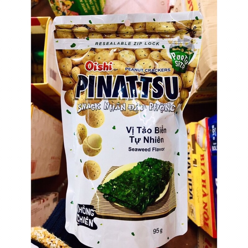 Đậu Phộng Oishi vị Nước Cốt Dừa/ vị Mực Cay gói 95Gr
