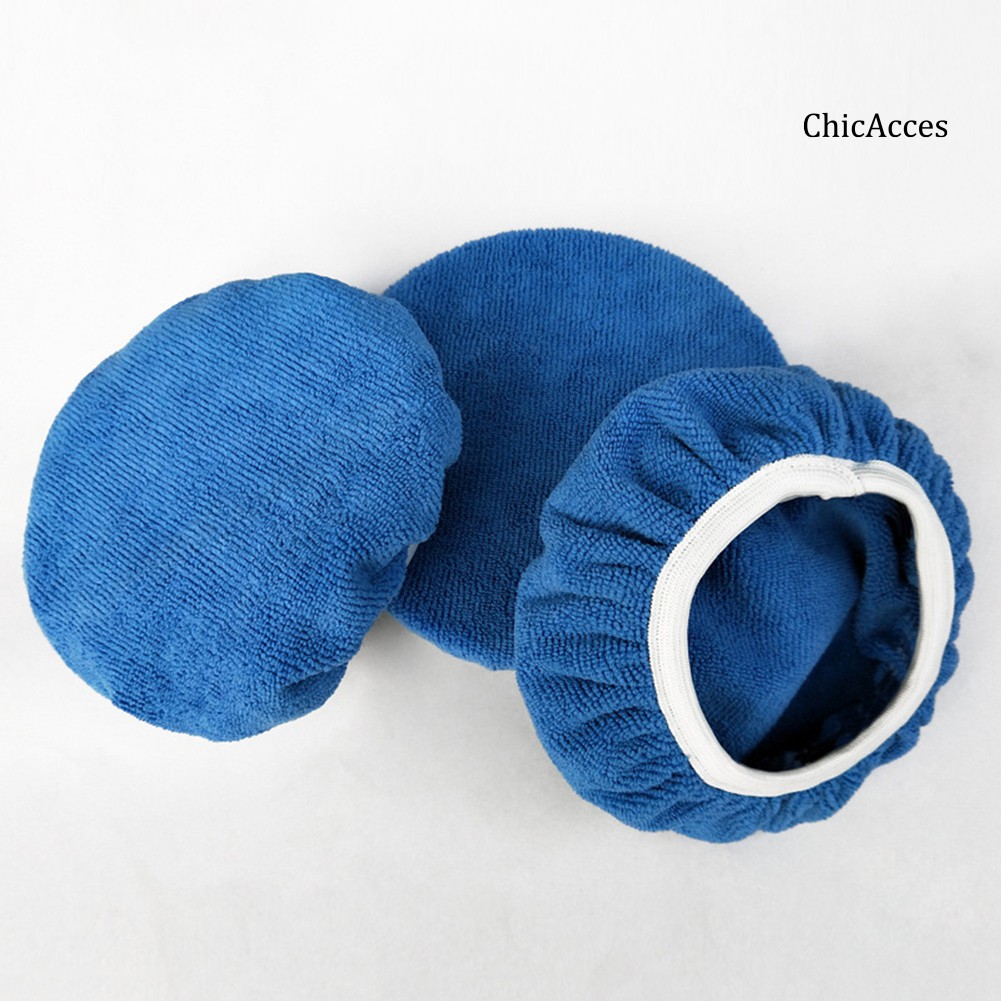 (Hàng Mới Về) Set 2 Tấm Bọc Máy Đánh Bóng Xe Hơi Bằng Sợi Microfiber Chuyên Nghiệp