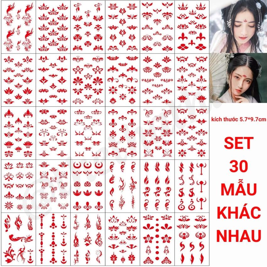 [Bộ 30] Bảng Hình Săm Dán Cosplay Cổ Trang Hoàng Cung Thethathuu