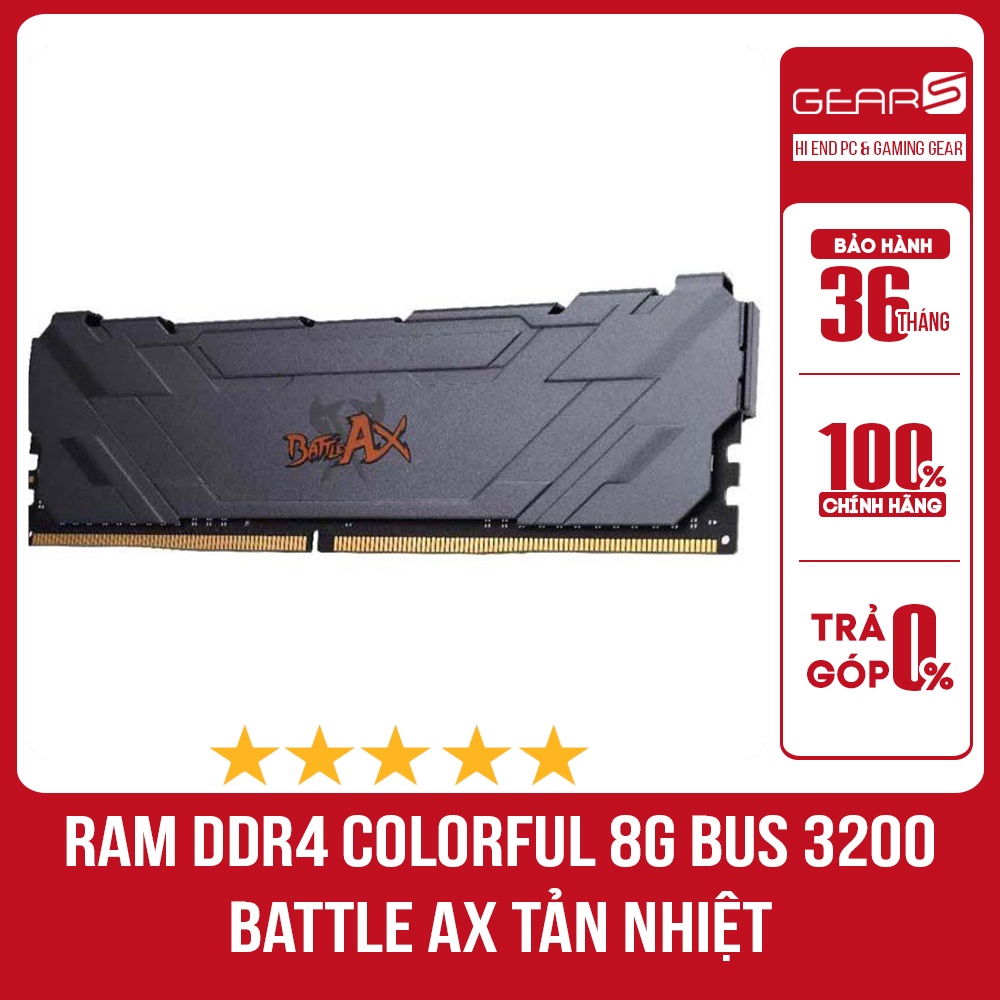 Ram DDR4 Colorful 8G Bus 3200 Battle AX Tản Nhiệt - Bảo hành chính hãng 36 Tháng