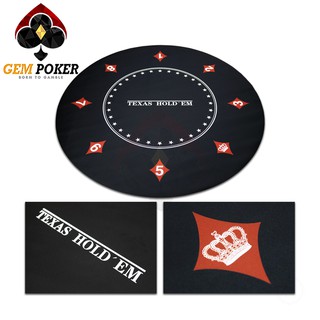 THẢM POKER TRÒN CAO SU CAO CẤP - BLACK