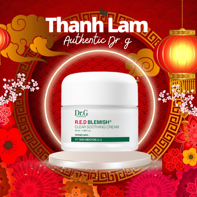 Kem dưỡng da Dr.G Red Blemish Clear Soothing Cream 70ML chiết xuất rau má giúp làm dịu và phục hồi da mặt