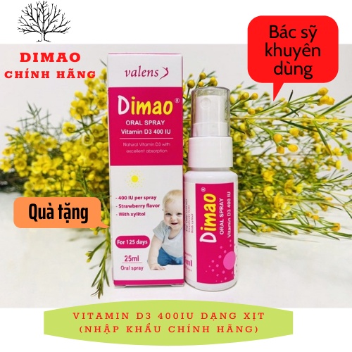 DATE T3 2023TẶNG VÒNG DÂU CHO BÉ Vitamin D3 - DIMAO dạng xịt của Châu Âu thumbnail