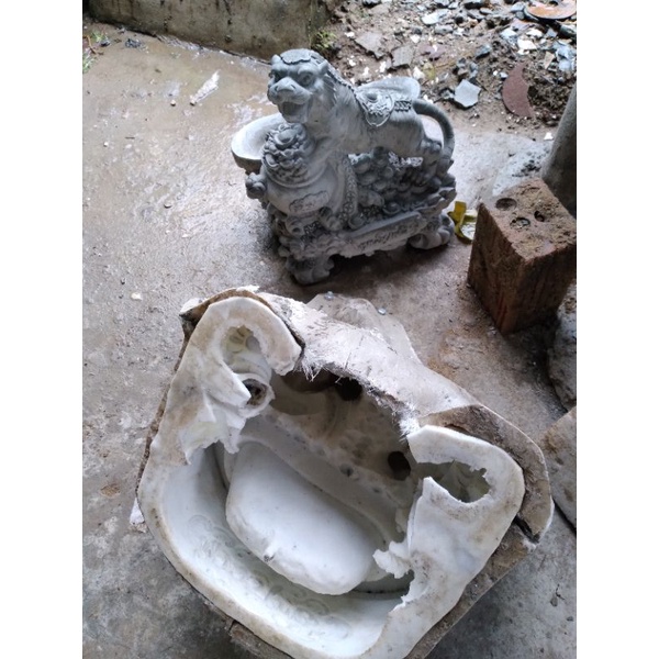 Khuôn chậu con Hổ Silicon cỡ 38cm_ khuôn chậu