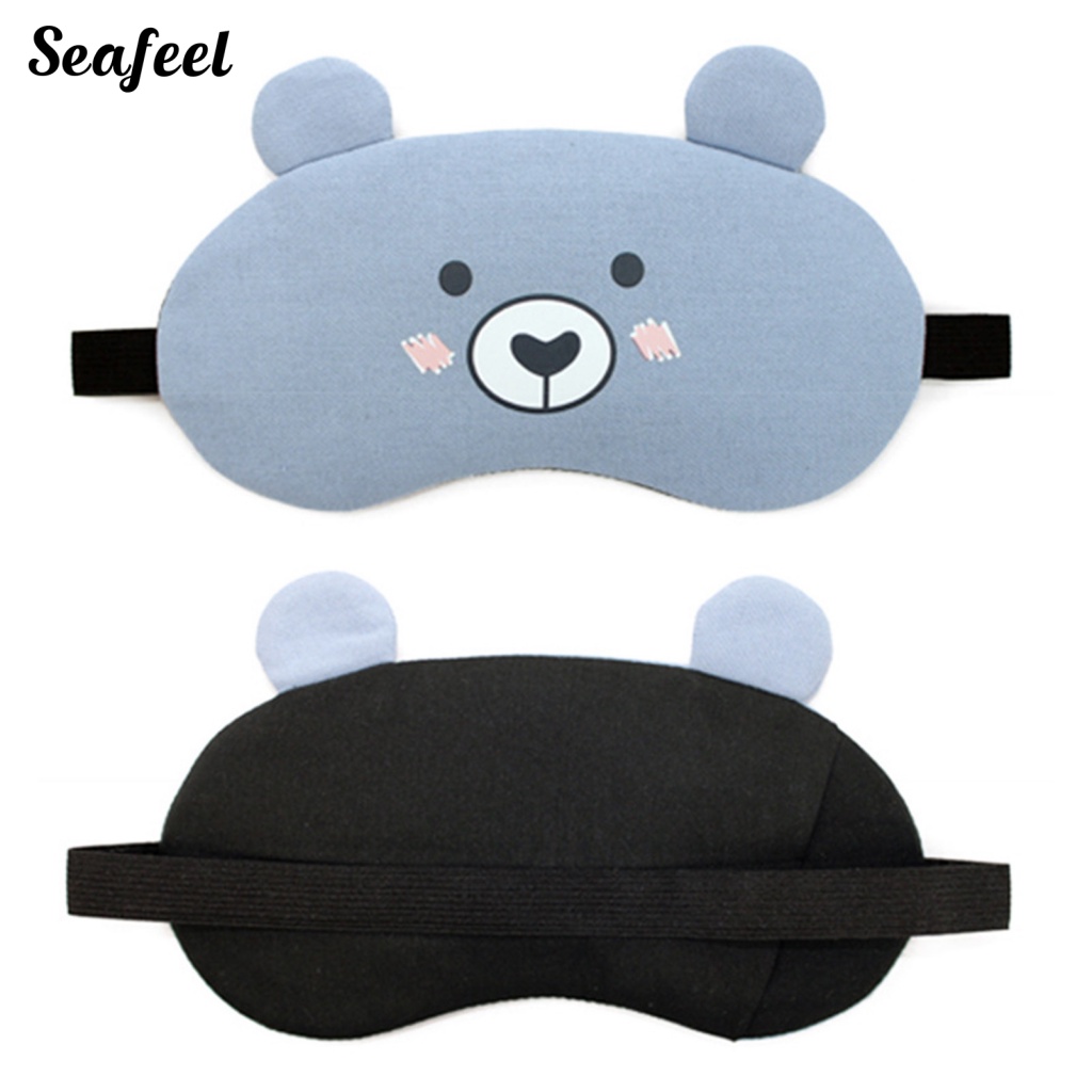 Miếng Bịt Mắt Chất Liệu Cotton Lanh Họa Tiết Biểu Tượng Cảm Xúc Dễ Thương Vui Nhộn