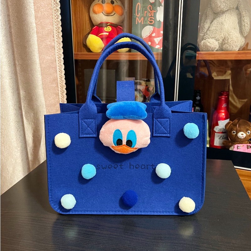 Túi xách mua sắm IELGY bằng vải nỉ họa tiết hoạt hình dễ thương cho mẹ và bé