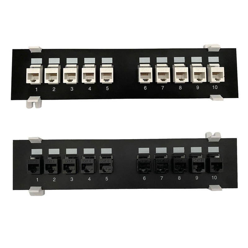 Bảng Điều Khiển 10 Cổng RJ45 10G CAT6 Bằng Kim Loại Cho T568A and T568B