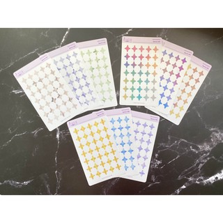 [Mini Sparks] 1 set 3 tờ sticker decal hình chấm sáng MiniMini nhiều màu sắc _ #hana.land