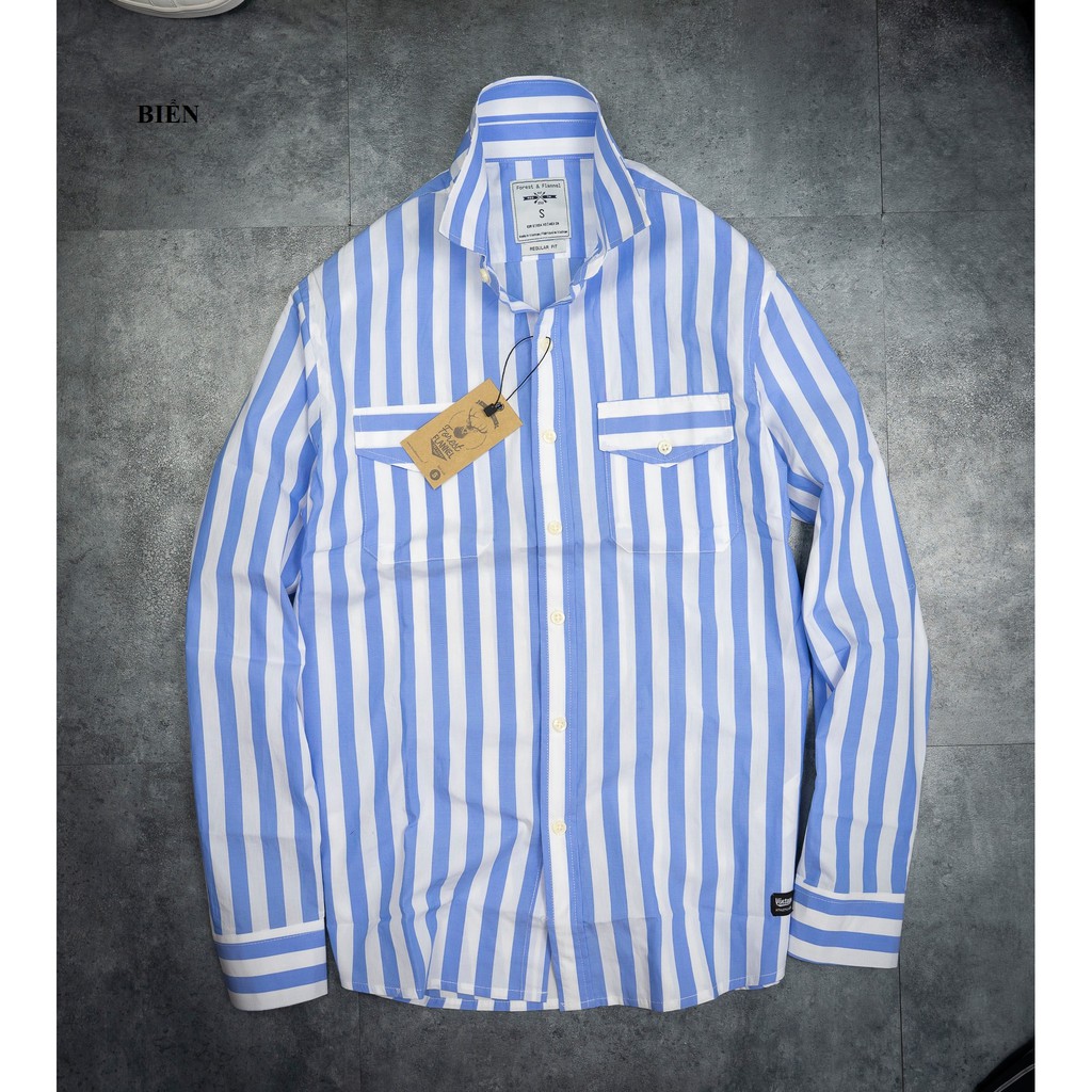 sơ mi Nam dài tay phối sọc - F&P | BigBuy360 - bigbuy360.vn